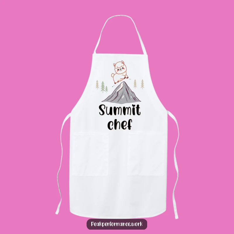 Funny Alpaca Mountain Apron: Cook with Hilarious Adventure Spirit
