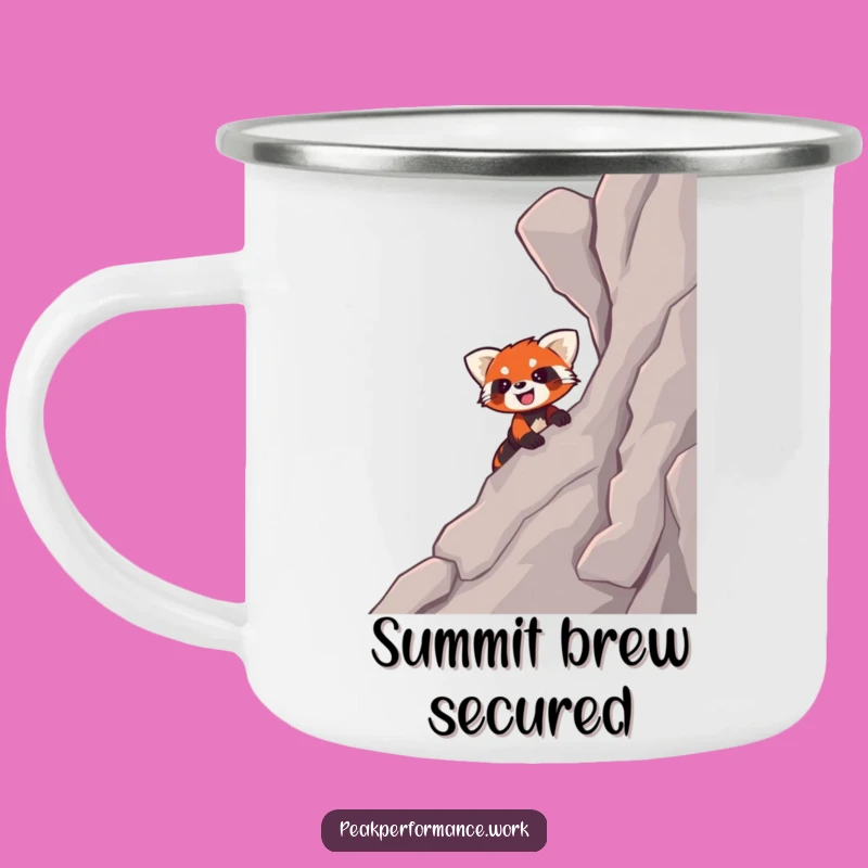 Funny Red Panda Camping Mug: Sip with Enthusiastic Humor Outdoors