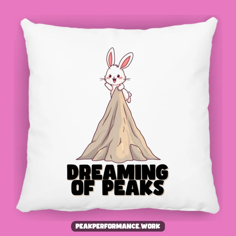 Funny Bunny Mountain Pillow: Fluffy Hare Peak Comfort, Great Gift