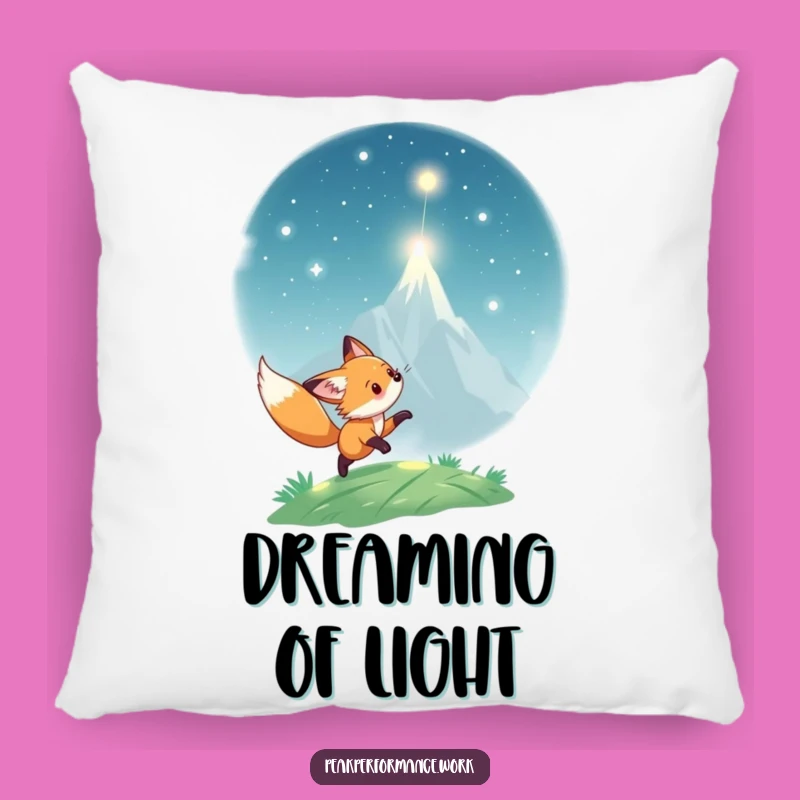 Funny Fox Light Pillow: Playful Cub Peak Comfort, Gift