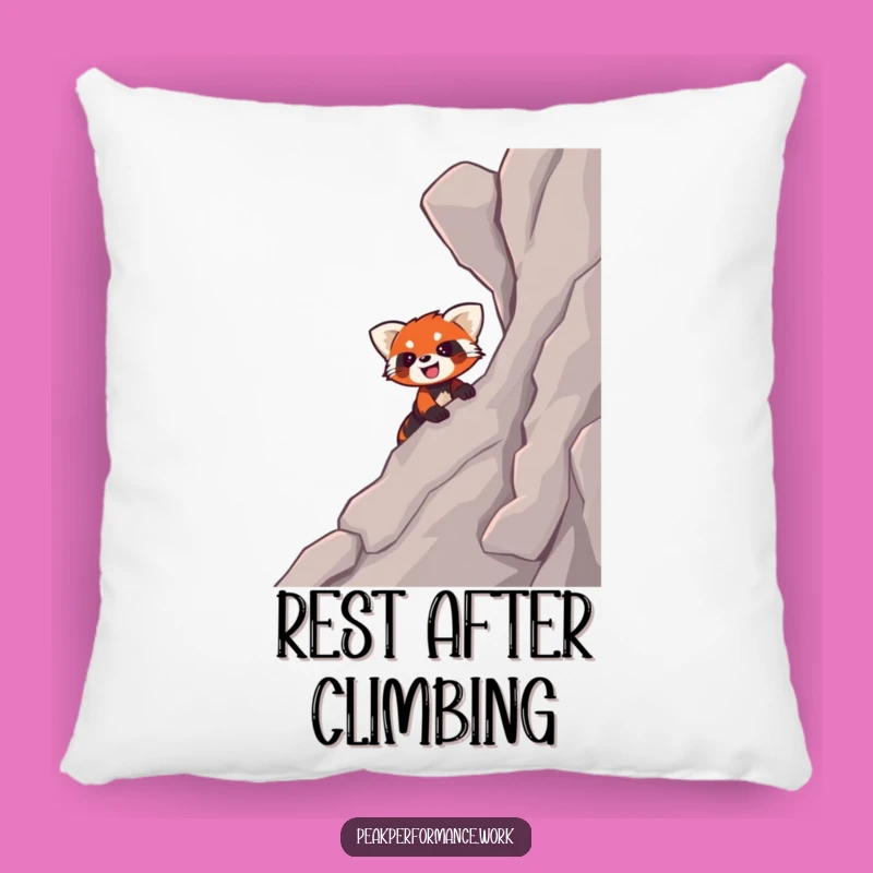 Funny Red Panda Pillow: Cozy Comfort on Your Hilarious Climbing Journey