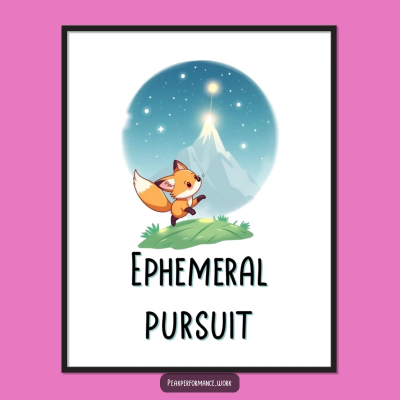 Funny Fox Light Digital Art: Playful Cub Instant Download, Gift