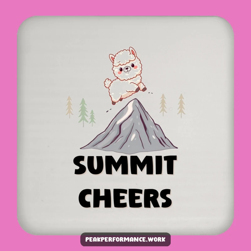 Funny Alpaca Mountain Coaster: Protect Surfaces with Hilarious Leaps