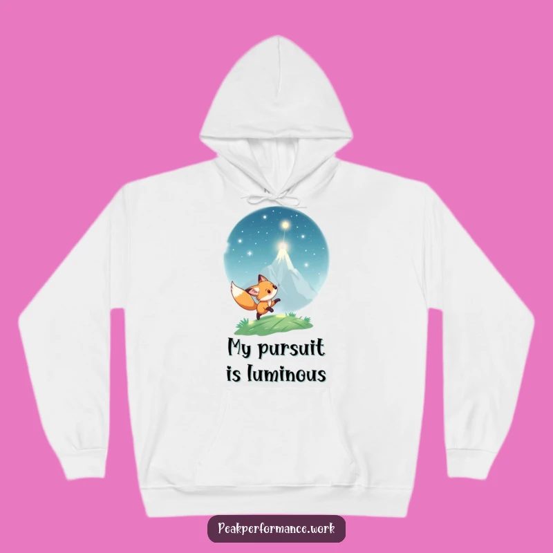 Cozy Funny Fox Light Hoodie: Playful Cub Peak Comfort, Gift