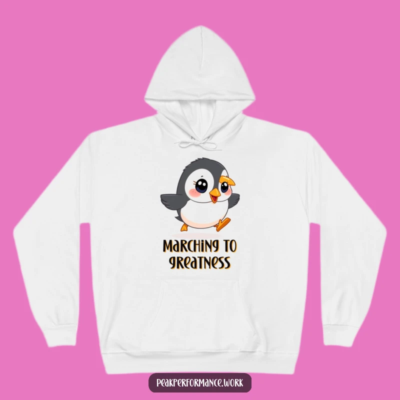 Funny Waddling Puffin Hoodie: Stay Warm on Your Hilarious Uphill Trek