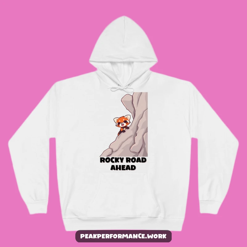 Funny Red Panda Climb Hoodie: Cozy Up with Hilarious Enthusiasm