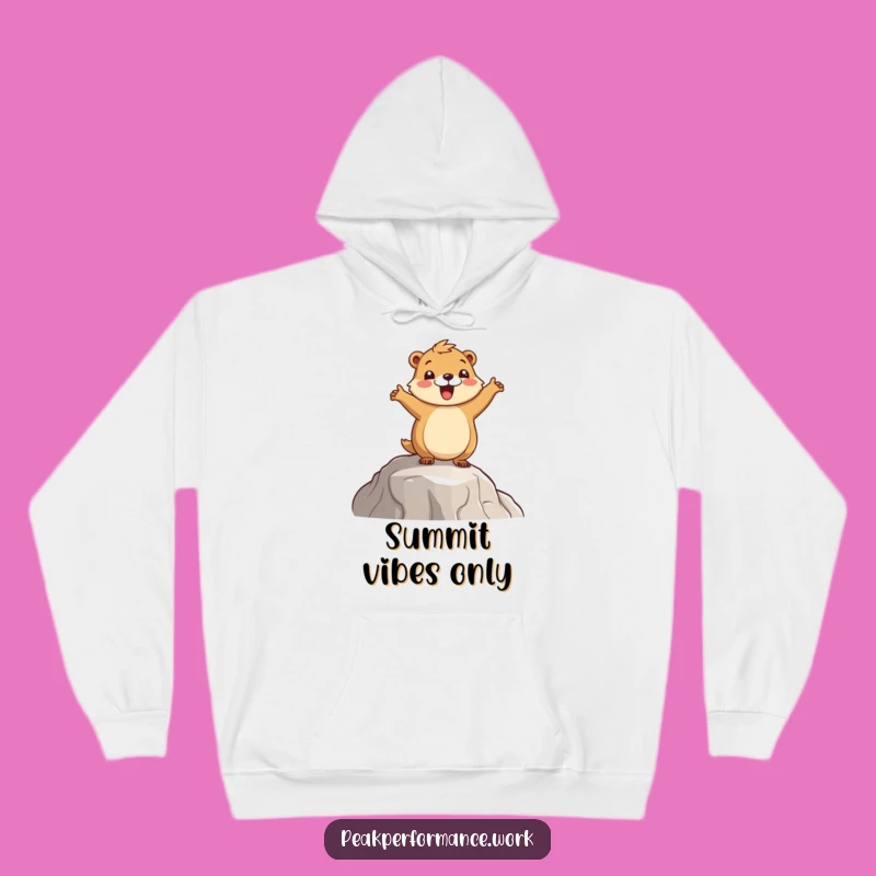 Funny Marmot Hop Hoodie: Cozy Cartoon Marmot, Ideal Funny Gift for Adventurous Souls