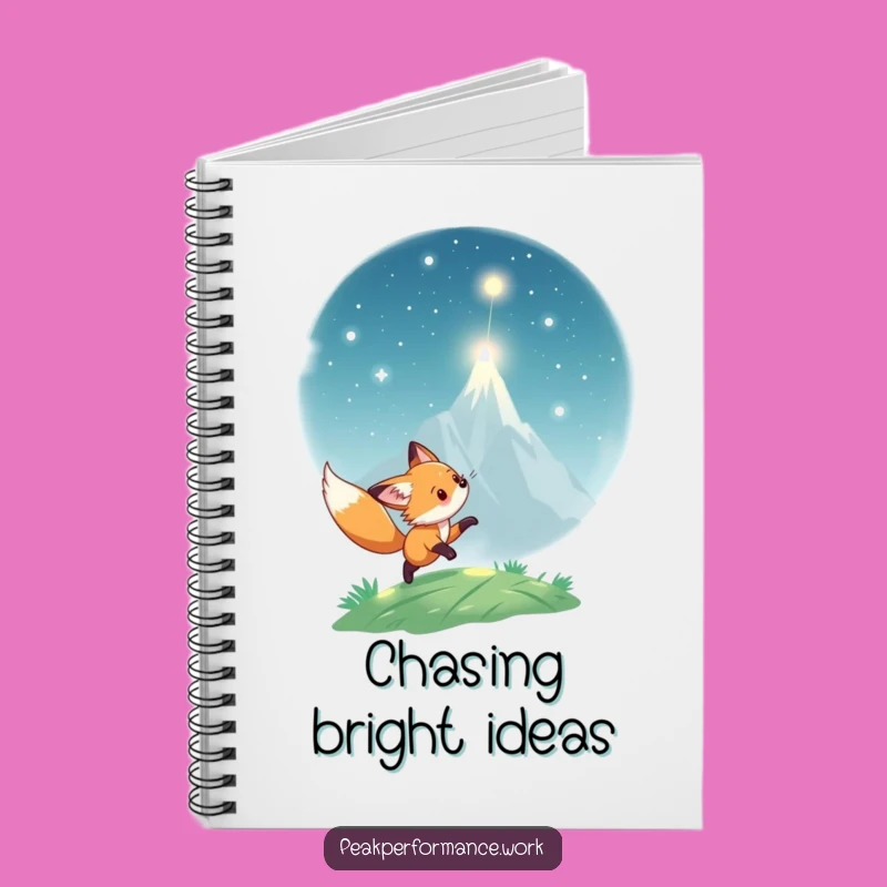 Funny Fox Light Notebook: Playful Cub Peak Journal, Gift