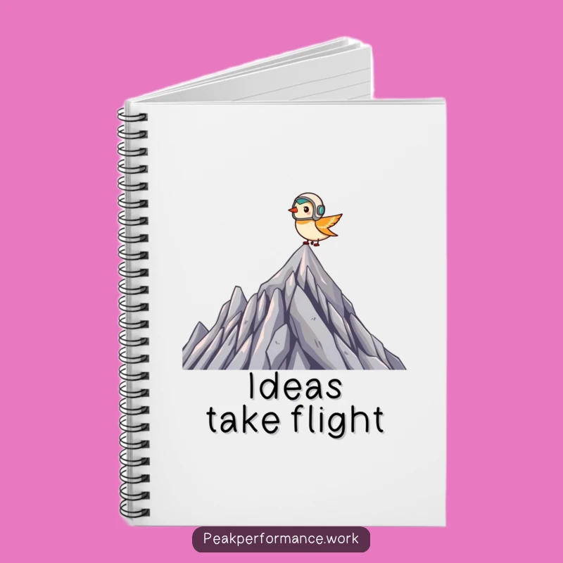 Funny Pilot Bird Notebook: Tiny Helmeted Flyer Summit Journal, Gift