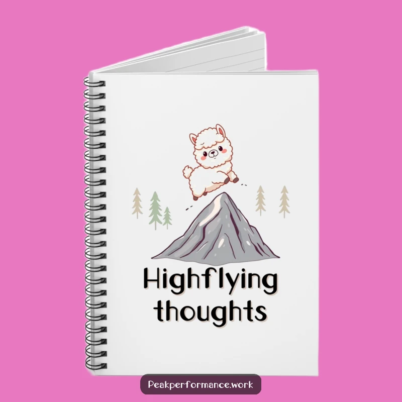 Funny Alpaca Mountain Notebook: Jot Down Adventures with Hilarious Leaps