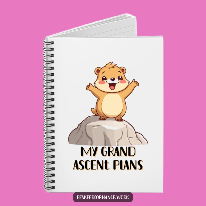 Funny Marmot Hop Notebook: Cheerful Cartoon Marmot, Perfect Funny Gift for Jotting Ideas